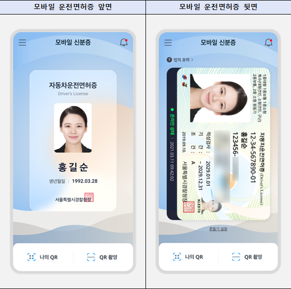 모바일 신분증 시대 개막… 27일 '모바일 운전면허증' 발급 시작 모바일 신분증 시대 개막… 27일 '모바일 운전면허증' 발급 시작