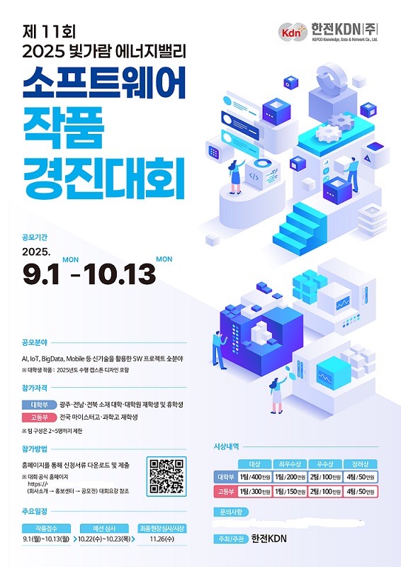 2025 빛가람 에너지밸리 소프트웨어 작품 경진대회 포스터/한전KDN 제공