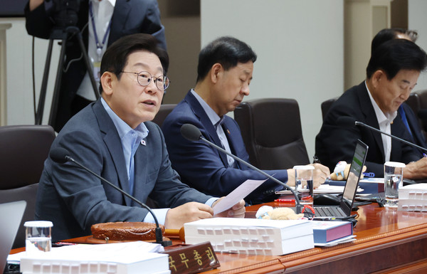  이재명 대통령이 12일 서울 용산 대통령실에서 열린 국무회의에서 발언하고 있다./연합뉴스