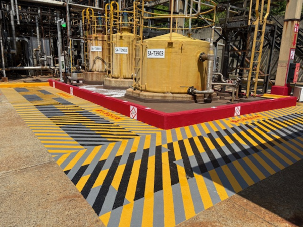 산업안전 컬러유니버설디자인(CUD)이 적용된 현장./사진 = 안전보건공단 제공