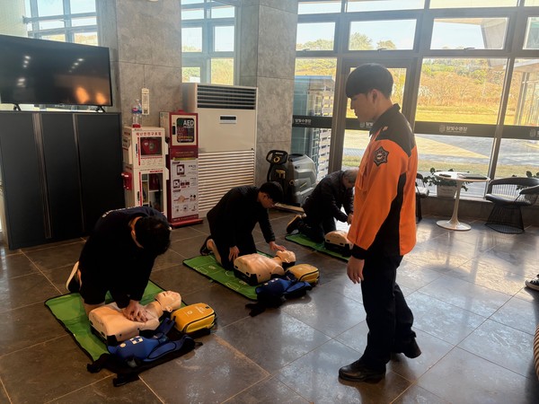 담양국민체육센터 직원 대상 응급구조 역량 강화 교육/사진=담양군